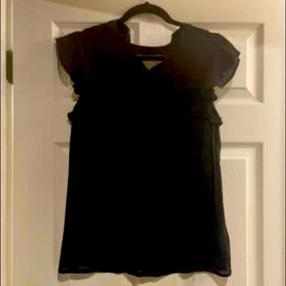 Maurices Black Lace Detail Blouse Size Small